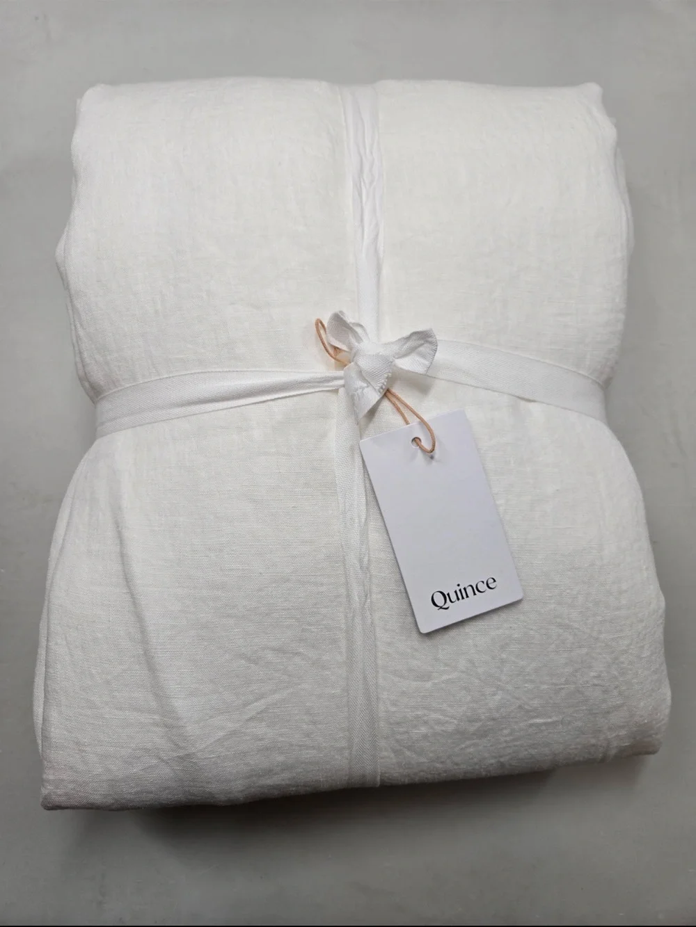 NWT QUINCE European Linen Duvet Cover King/Cal King White 0560